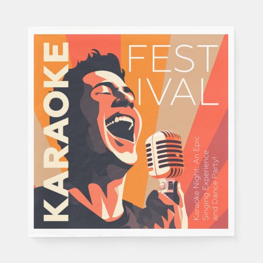 Karaoke-Party Serviette (Vorderseite)