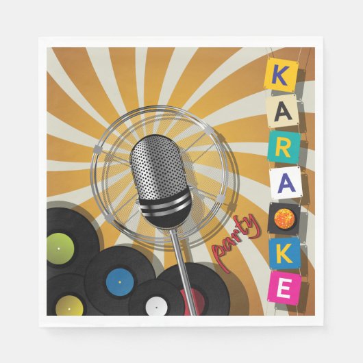Karaoke Party Singing Napkins Serviette (Vorderseite)