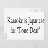 Karaoke Postkarte (Vorne/Hinten)