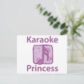 Karaoke Princess Postkarte (Stehend Vorderseite)