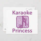 Karaoke Princess Postkarte (Vorne/Hinten)