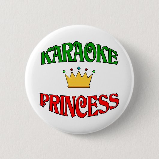 Karaoke-Prinzessin Button (Vorderseite)
