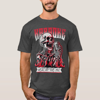 Karaoke Punk Rock Heizt Das Mikro Skeleton T-Shirt