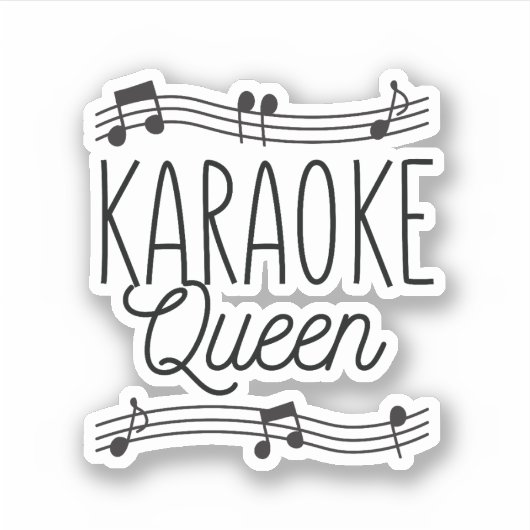 KARAOKE QUEEN AUFKLEBER (Vorderseite)