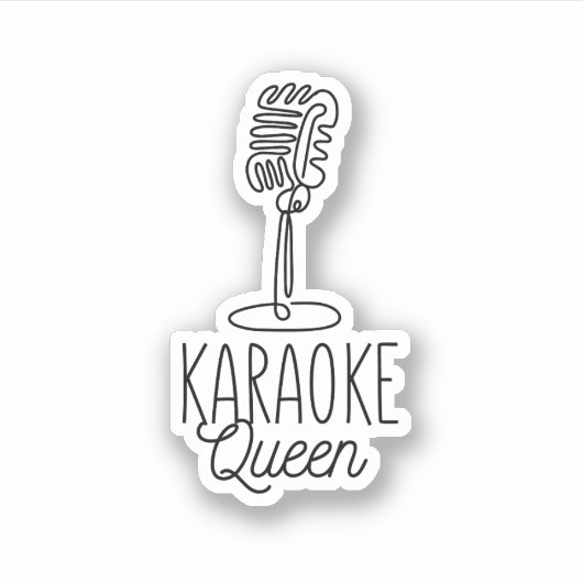 KARAOKE QUEEN AUFKLEBER (Vorderseite)