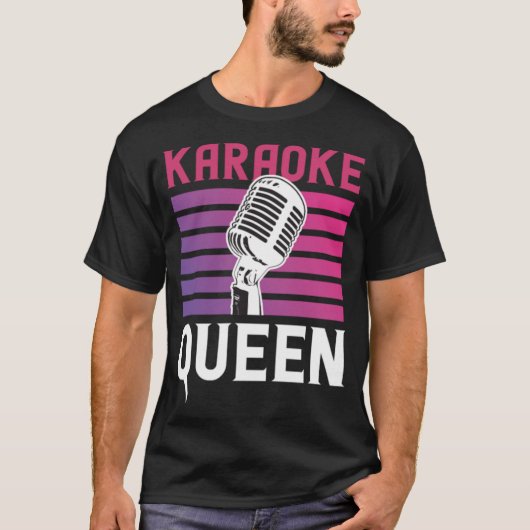 Karaoke Queen für Karaoke Singing Aficionados T-Shirt (Vorderseite)