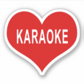 KARAOKE Rote Liebe Herz Vinyl Sticker (Vorderseite)