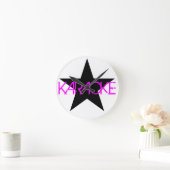 Karaoke Runde Wanduhr (Zuhause)