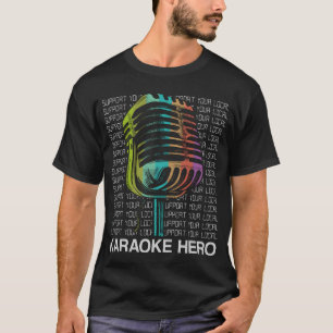 Karaoke Sänger 80er Retro Support vintage T-Shirt