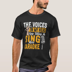 Karaoke Sänger 80er Retro Vintage Die Stimmen in m T-Shirt