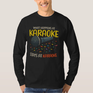 Karaoke Sänger 80er Retro Vintage Was passiert bei T-Shirt