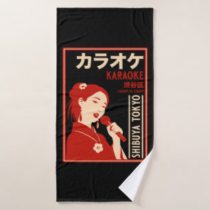 Karaoke Shibuya Tokyo Badehandtuch