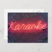 Karaoke Sign Postkarte (Vorne/Hinten)