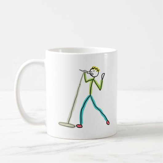 Karaoke-Singender Stockmann Kaffeetasse (Links)