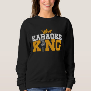 Karaoke Singer 80er Retro Vintag Karaoke King Sweatshirt
