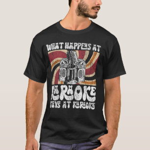 Karaoke Singer 80er Retro Vintag, was bei K passie T-Shirt