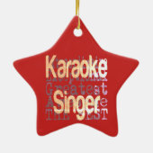 Karaoke Singer Extraordinaire Keramik Ornament (Hinten)