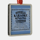Karaoke Singing License Metal Ornament Aus Metall (Rechts)