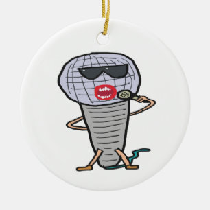 Karaoke Singing Microphon Keramik Ornament