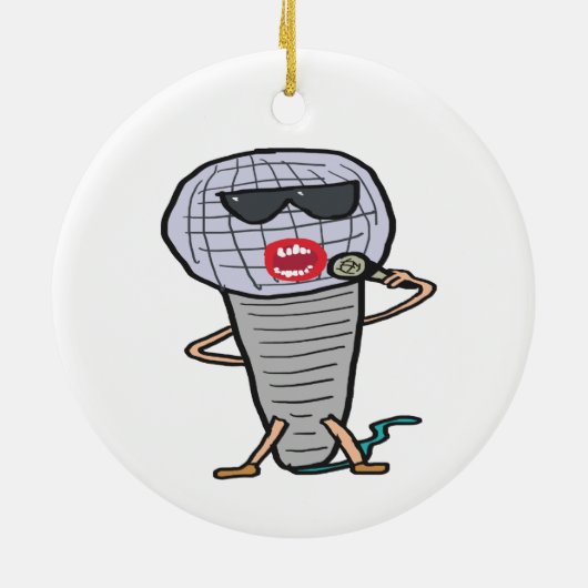 Karaoke Singing Microphon Keramik Ornament (Hinten)