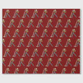 Karaoke Singing Stickman Geschenkpapier (Flach)