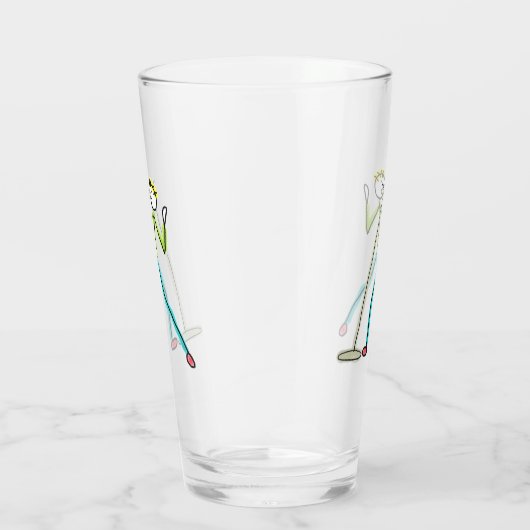 Karaoke Singing Stickman Glas (Rechts)