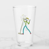 Karaoke Singing Stickman Glas (Vorderseite)