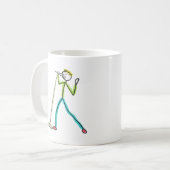 Karaoke Singing Stickman Kaffeetasse (Vorderseite Links)