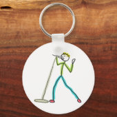 Karaoke Singing Stickman Schlüsselanhänger (Vorderseite)