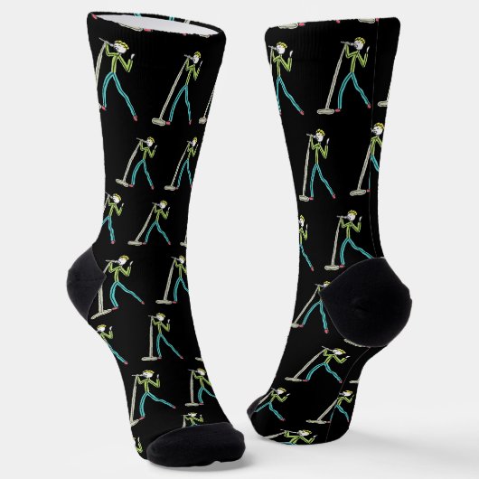 Karaoke Singing Stickman Socken (Gewinkelt)