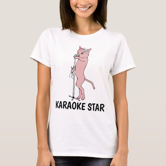 KARAOKE STAR CAT T - Shirt (Vorderseite)