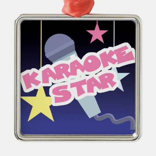 Karaoke-Star Ornament Aus Metall (Vorne)