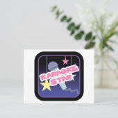 Karaoke-Star Postkarte (Stehend Vorderseite)