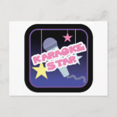 Karaoke-Star Postkarte (Vorderseite)