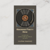 Karaoke-Vinylaufzeichnungs-Logo-Visitenkarten Visitenkarte (Vorderseite)