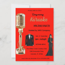 Karaoke-Weihnachtsfeier-Einladung