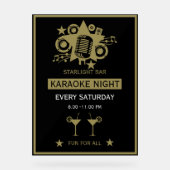 Karaoke Werbeaktion Wall Acrylschild (Vorderseite)