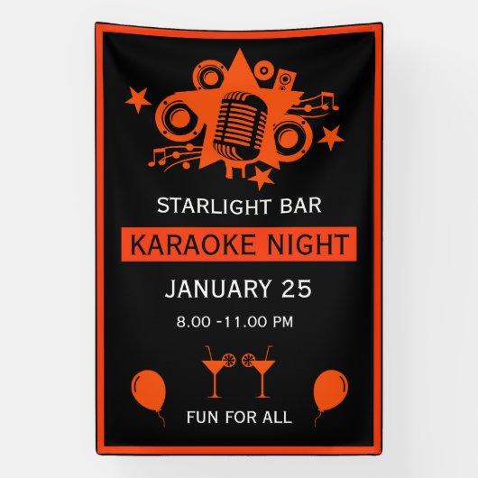 Karaoke Werbeaktion Wall Banner (Vertikal)