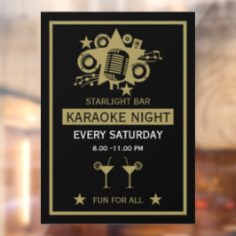 Karaoke Werbeaktion Wall Fensteraufkleber