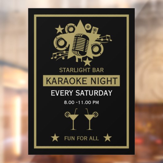 Karaoke Werbeaktion Wall Fensteraufkleber (Blatt 2)