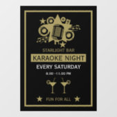 Karaoke Werbeaktion Wall Fensteraufkleber (Blatt)