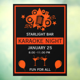 Karaoke Werbeaktion Wall Fensteraufkleber