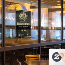 Karaoke Werbeaktion Wall Fensteraufkleber