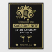 Karaoke Werbeaktion Wall Fensteraufkleber (Blatt)