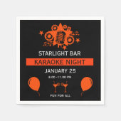 Karaoke Werbeaktion Wall Serviette (Vorderseite)