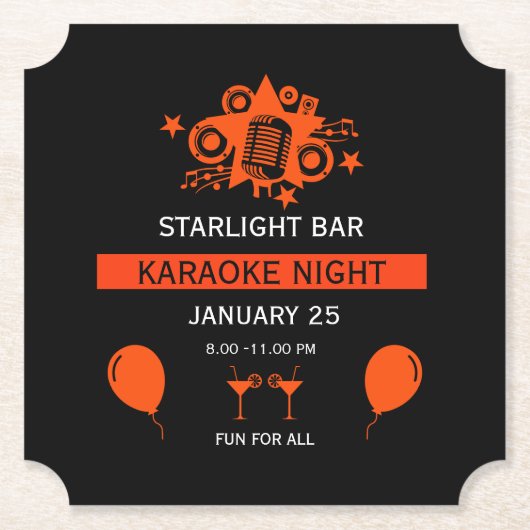 Karaoke Werbeaktion Wall Untersetzer (Vorderseite)