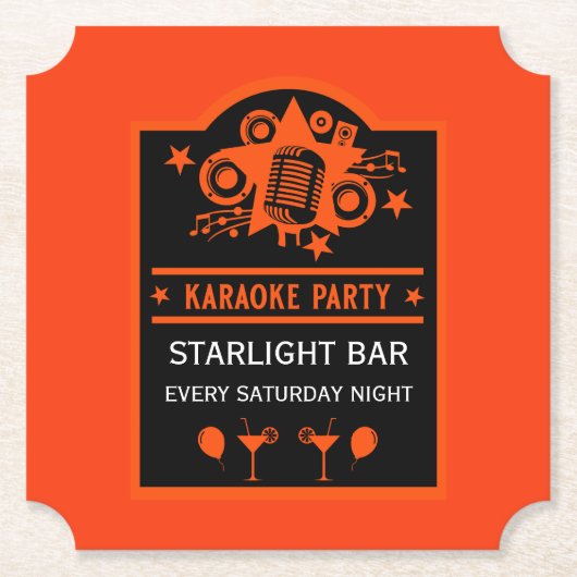 Karaoke Werbeaktion Wall Untersetzer (Vorderseite)