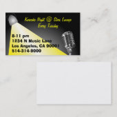 Karaokeoffene Mic-Nacht Visitenkarte (Vorne/Hinten)