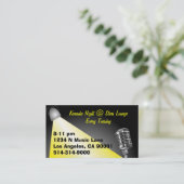 Karaokeoffene Mic-Nacht Visitenkarte (Stehend Vorderseite)