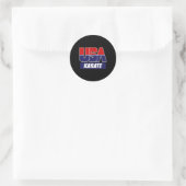 Karate2 Runder Aufkleber (Tasche)